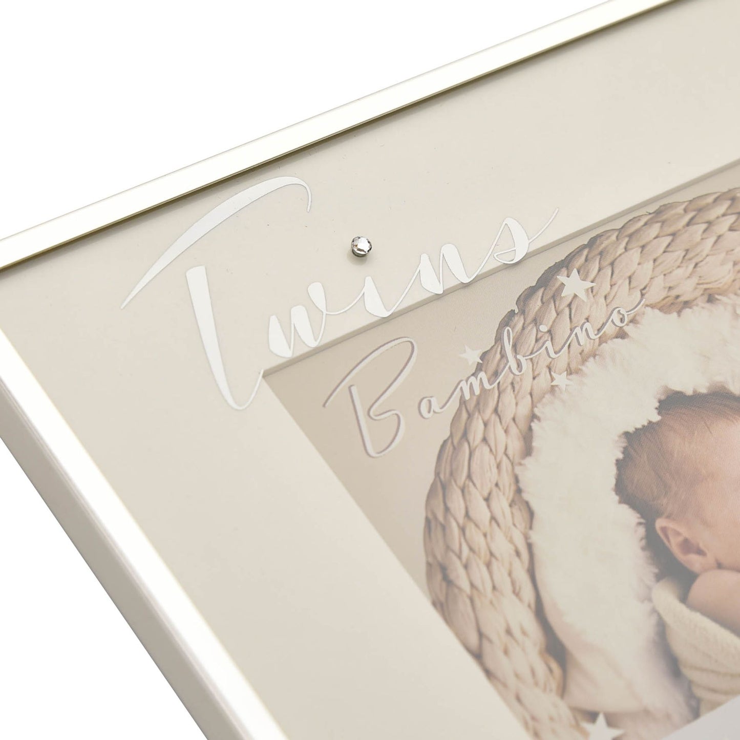 Bambino Silver Plated Photo Frame - Twins 6" x 4"